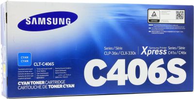 Лот: 11037612. Фото: 1. Картридж Samsung CLT C 406 S оригинал. Картриджи, расходные материалы