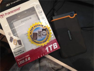 Лот: 7551557. Фото: 1. жесткий диск Transcend Portable... Внешние жесткие диски