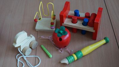 Лот: 6927135. Фото: 1. Деревянные развивающие игрушки. Развивающие
