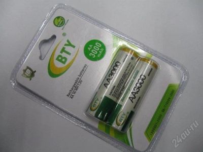 Лот: 2762643. Фото: 1. Аккумуляторы BTY AA 3000mAh Ni-MH. Батарейки, аккумуляторы, элементы питания