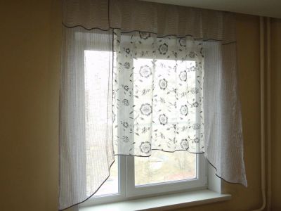Лот: 9516423. Фото: 1. Штора кухонная 4. Шторы, тюль