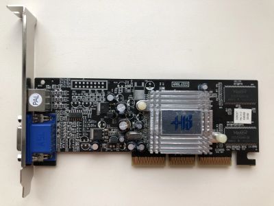 Лот: 20934122. Фото: 1. AGP 64Mb HIS ATI Radeon 7000 H700H64-1STAN... Видеокарты