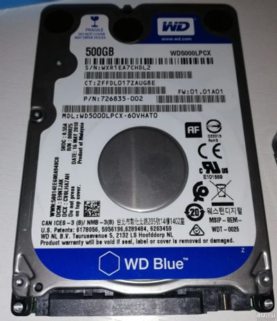 Лот: 13412597. Фото: 1. WD Blue 500Gb WD5000LPCX (общее... Жёсткие диски (HDD)