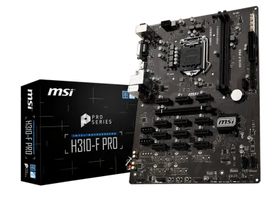 Лот: 25350071. Фото: 1. Материнская плата MSI H310-F Pro... Материнские платы