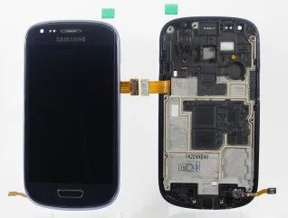 Лот: 9283576. Фото: 1. Дисплей Samsung i8190 модуль Синий. Дисплеи, дисплейные модули, тачскрины