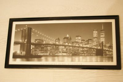 Лот: 4492443. Фото: 1. Фотокартина "Brooklyn Bridge". Рамки, багет