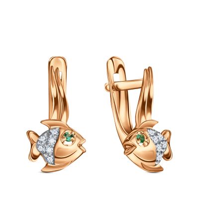 Лот: 23841107. Фото: 1. Серебряные серьги с ювелирным... Серьги, каффы