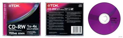 Лот: 10380973. Фото: 1. CD-RW TDK 6 штук. CD, DVD, BluRay