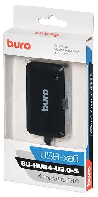 Лот: 18770889. Фото: 1. Разветвитель USB 3.0 Buro BU-HUB4-U3... USB хабы