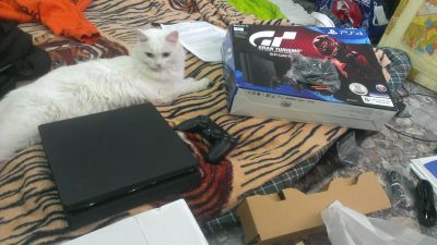 Лот: 11892754. Фото: 1. PlayStation 4 Slim 1tb + God of... Игровые приставки, консоли