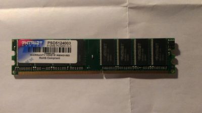 Лот: 3600237. Фото: 1. Оперативная память Patriot DDR400... Оперативная память