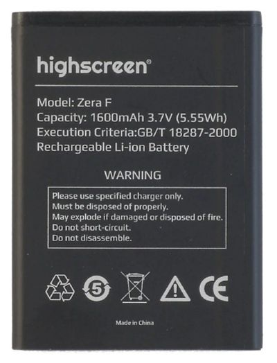 Лот: 14578447. Фото: 1. АКБ для Highscreen Zera F (Rev... Аккумуляторы