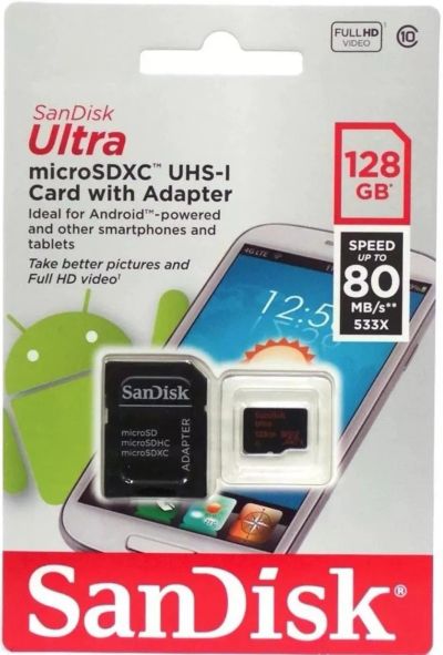 Лот: 16181181. Фото: 1. Карта памяти micro SDXC 128GB... Карты памяти