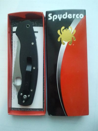 Лот: 3474075. Фото: 1. Spyderco Military CPM S30V Black. Ножи, топоры