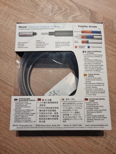 Лот: 21292492. Фото: 1. WireWorld toslink optical 1.0... Шнуры, кабели, разъёмы
