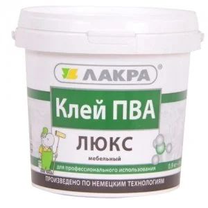 Лот: 6692285. Фото: 1. Клей ЛАКРА Люкс мебельный ПВА... Клеи, герметики, пена монтажная, клейкие ленты