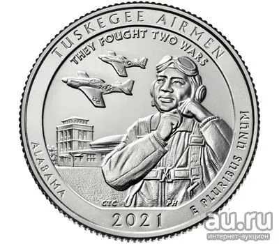 Лот: 19950398. Фото: 1. США 25 центов 2021 года. Национальный... Америка