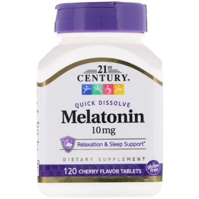 Лот: 15465531. Фото: 1. Мелатонин, 21st Century melatonin... Спортивное питание, витамины