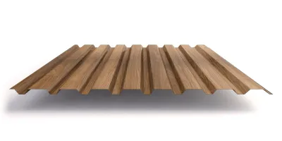 Лот: 20126574. Фото: 1. Профлист МП20 х1100 0,5 под дерево... Металлопрокат
