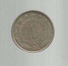 Лот: 9468571. Фото: 1. 1 динар 1981 г. Югославия. Европа