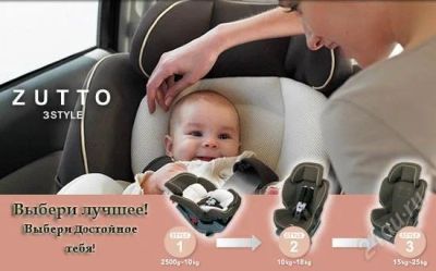 Лот: 2227350. Фото: 1. Ailebebe Carmate Zutto 3 Style... Детские автокресла