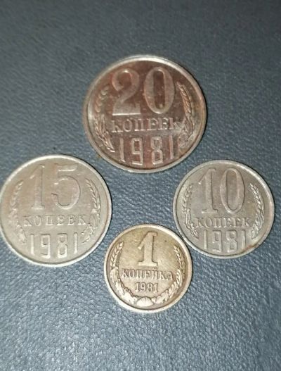 Лот: 21066264. Фото: 1. СССР 1981 г. Набор монет. Россия и СССР 1917-1991 года