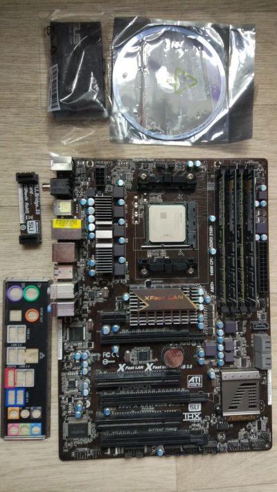 Лот: 12702538. Фото: 1. Комплект AMD FX-8320 мать ASRock... Комплекты запчастей
