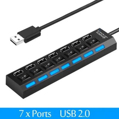 Лот: 24915681. Фото: 1. Новый USB Hub на 7 портов 2.0... Платы расширения, контроллеры, доп. порты