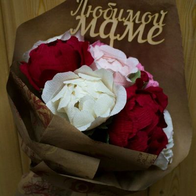 Лот: 10887427. Фото: 1. Букет из конфет с топпером. Букеты из конфет, игрушек