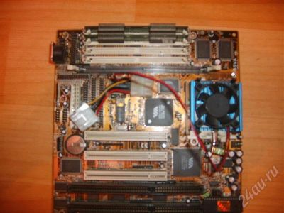 Лот: 723795. Фото: 1. Мать+проц+память socket 7. Материнские платы