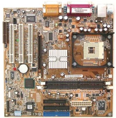 Лот: 439384. Фото: 1. Материнская плата Asus P4B266-M... Материнские платы