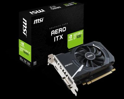 Лот: 10085884. Фото: 1. Видеокарта GT1030 MSI AERO ITX... Видеокарты