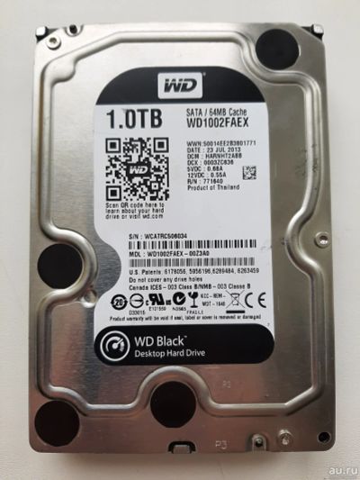 Лот: 17879671. Фото: 1. 💾 Жесткий диск 1Tb Western Digital... Жёсткие диски