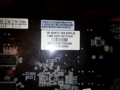 Лот: 7034600. Фото: 1. Видеокарта geforce 6200, 128 mb. Видеокарты