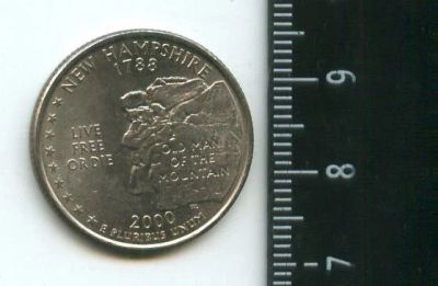 Лот: 16912842. Фото: 1. (№7033) США 25 центов 2000 год... Америка