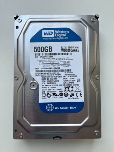 Лот: 19988273. Фото: 1. Жесткий диск HDD WD Blue 500Gb... Жёсткие диски