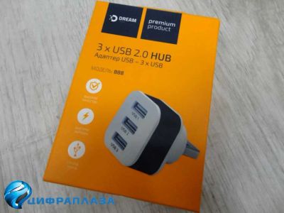 Лот: 17111703. Фото: 1. USB HUB 3 порта Dream UH3 B88... Другое (носители информации)