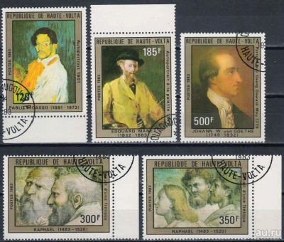 Лот: 18154787. Фото: 1. 1983. Верхняя Вольта. Картины... Марки