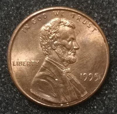 Лот: 23525257. Фото: 1. 1 цент 1995 года. США. Штемпельный... Америка