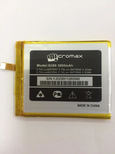 Лот: 11038610. Фото: 1. Акб (Аккумулятор) Micromax Q380... Аккумуляторы