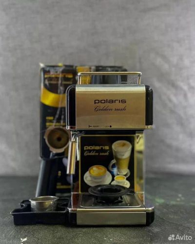 Лот: 25663349. Фото: 1. Кофеварка Polaris Pcm 4006A Golden... Чайники, кофемашины, кулеры