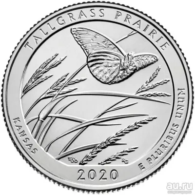 Лот: 19332513. Фото: 1. США 25 центов 2020 года. Канзас... Америка
