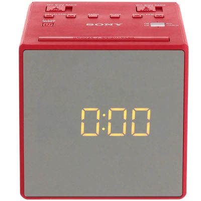 Лот: 12340830. Фото: 1. Радио-часы Sony ICF-C1T Red. Тюнеры, радиоприёмники