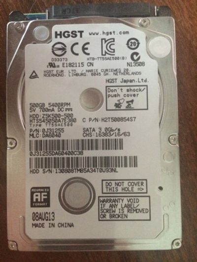 Лот: 4797854. Фото: 1. Жесткий диск Hitachi SATA-3 500Gb... Жёсткие диски (HDD)