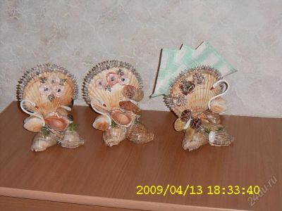 Лот: 134418. Фото: 1. Салфетница из ракушек (1). Другое (ручная работа)