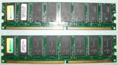 Лот: 1006887. Фото: 1. 2х128 MB PC2100 DDR-SDRAM SpecTek... Оперативная память