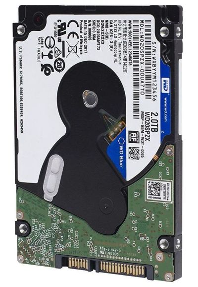 Лот: 19088845. Фото: 1. 2TB жесткий диск для ноута WD20SPZX... Жёсткие диски (HDD)