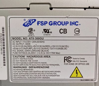 Лот: 20774396. Фото: 1. Блок питания FSP 300w. Корпуса, блоки питания