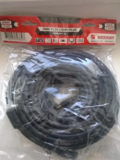 Лот: 11114670. Фото: 1. HDMI кабель фирмы Rexant версии... Шнуры, кабели, разъёмы