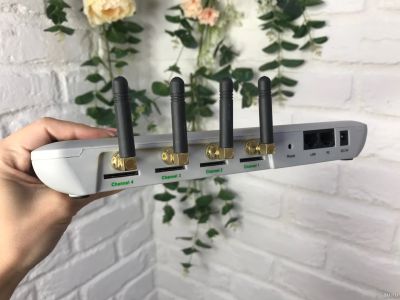 Лот: 15675222. Фото: 1. GoIP шлюз 4 сим карты. Сетевые карты